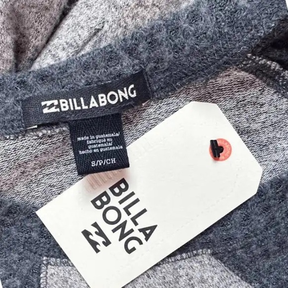 NWT Billabong Head Start SO Soft Boxy Fit Fleece Gray Top Small - Picture 5 of 13